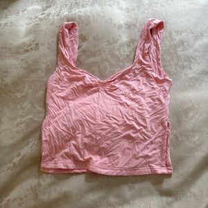 Pink Sleeveless Crop Top